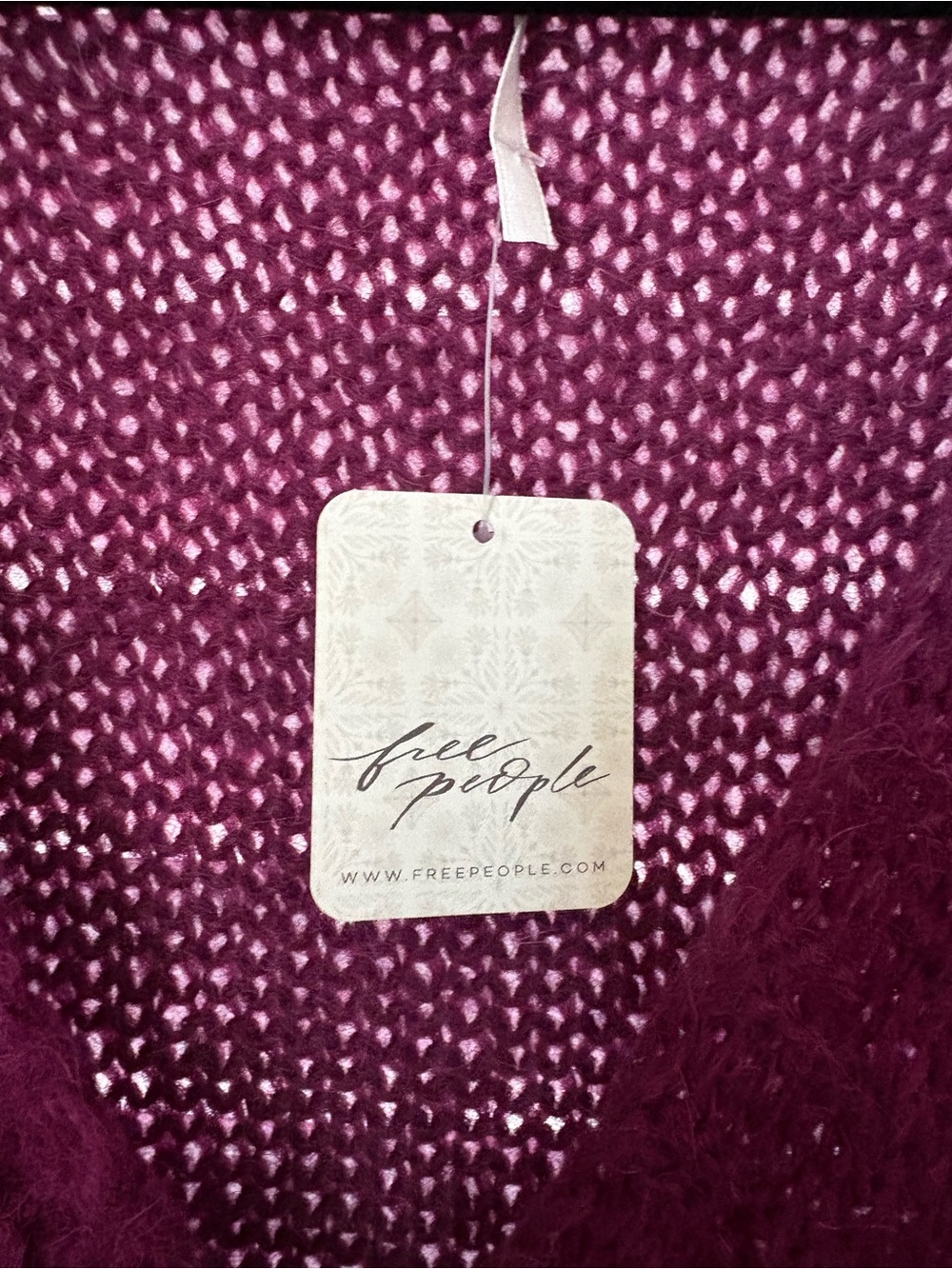Free People Wine Cardigan // Size Large - Picture 4 of 4